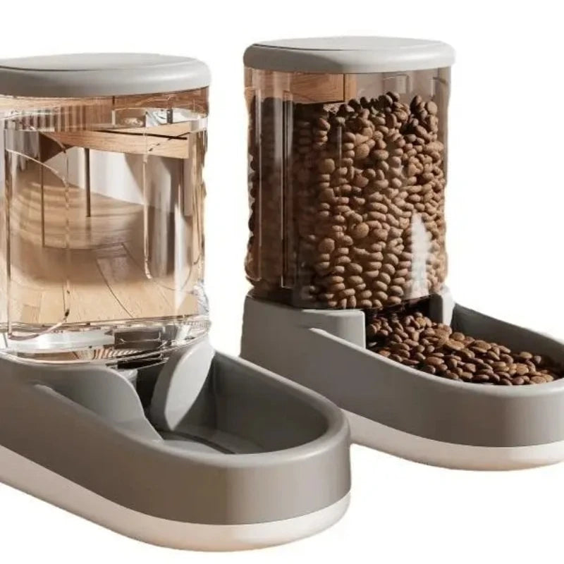 All-Size Pet Kit: Adjustable Height Feeder&Dish for Puppy/Senior Cats, Split-Design Non-Electric, Portable Spill-Free Solution