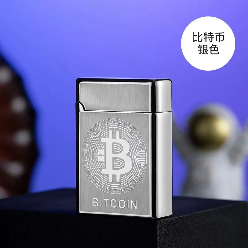 Portable Metal Induction Ignition Cigarette Lighter Men's Boutique Gift Butane Gas Lighter Windproof Lighter Unusual Lighters