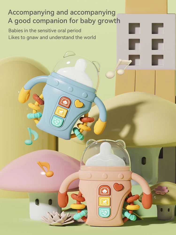 Electronic baby bottle-shaped toys/rattle toys/musical toys, songs/English words, suitable for babies over 18 months old, birthd