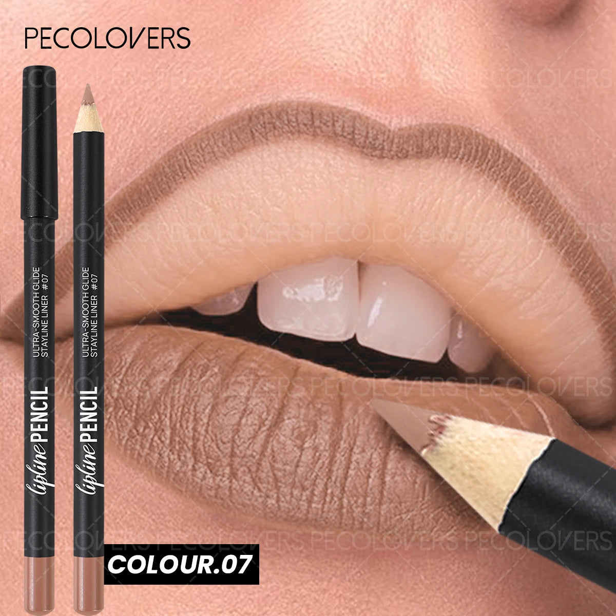Lipliner Lipstick, Plump and Charming Lips, Not Dry, Nude Brown, Multi-color Choice, with A Variety of Makeup, Lip Cosmetics