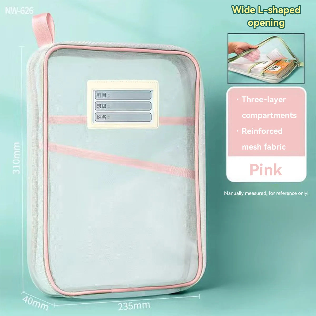 A4 Student Teacher Books Storage Bags Large Capacity Stationery Organizer Bag Folders School Office Supplies Stationary Bag