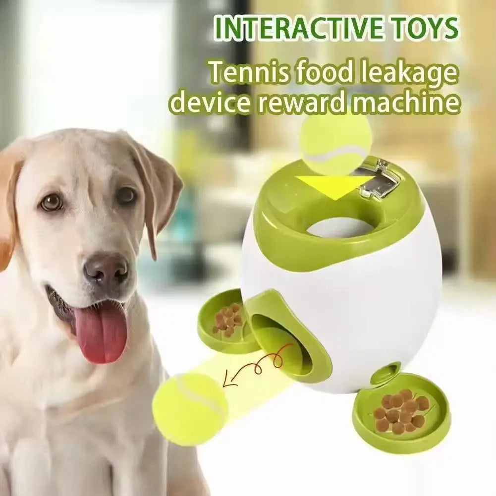 Grey Pet Tennis Dispenser Training Machine Reward Machine Dog Snack Machine Pitching Device Interactive Fun Dog Toy