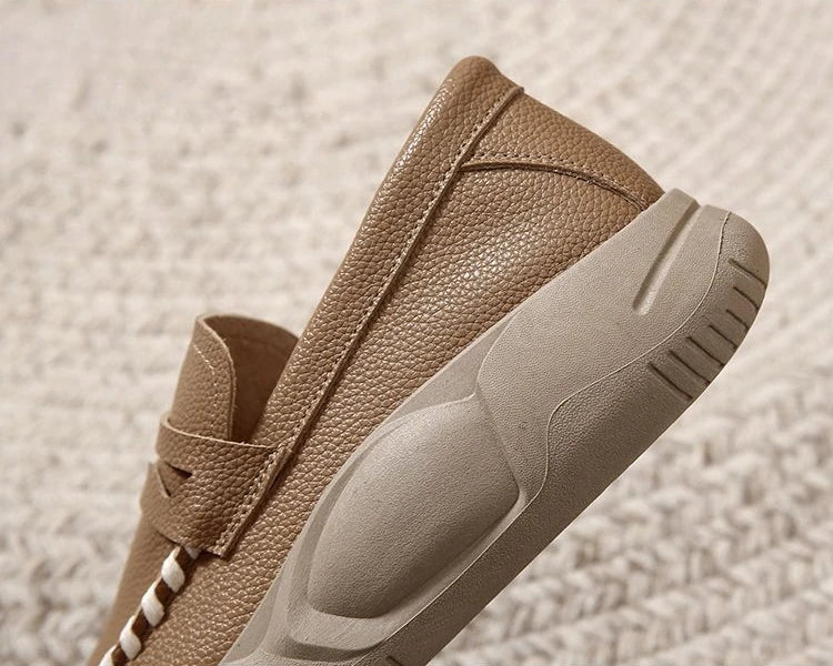 Woman Footwear Low Leather High on Platform Shoes for Women Loafers White Casual Daily Routine Autumn Offer Korean Fashion 2025