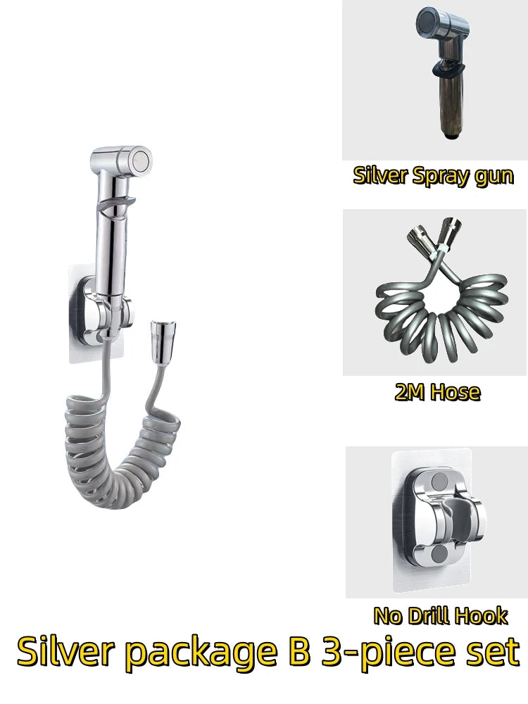 Bidet Spray Set Water Jet High Pressure Handheld Bidet Sprayer Toilet Cleaning Hygienic Shower for Bathroom Accessories