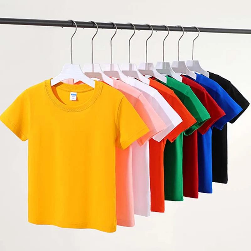Summer Children Casual Fashion T-shirts Los Angeles Graphic Print Colorful Tops Girls Boys O-Neck Loose Short Sleeve Kids Tees