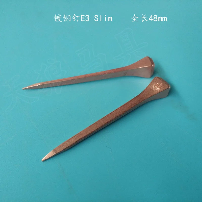 50pcs Horseshoe Nail Copper Plating Steel Horse Shoe Nails Craft High Tensile Strength Precision Nails