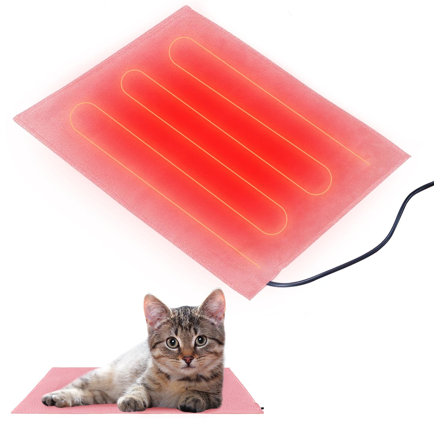 Heated Cat Bed Cat Heating Pad Cat Furniture Medium Electric Heating Pad For Dogs And Cats Indoor Adjustable Warming Mat