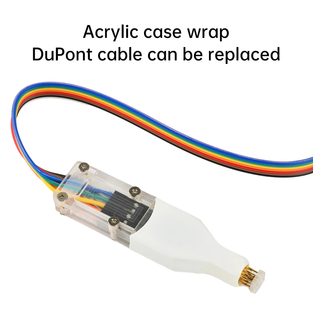 1Pcs SOP8/WSON8/QDFN8 Chip Download Burn Read Write Probe Spring Needle Flash Chip Burner With Cable Spacing 4.4/5.8/6.5/8.5
