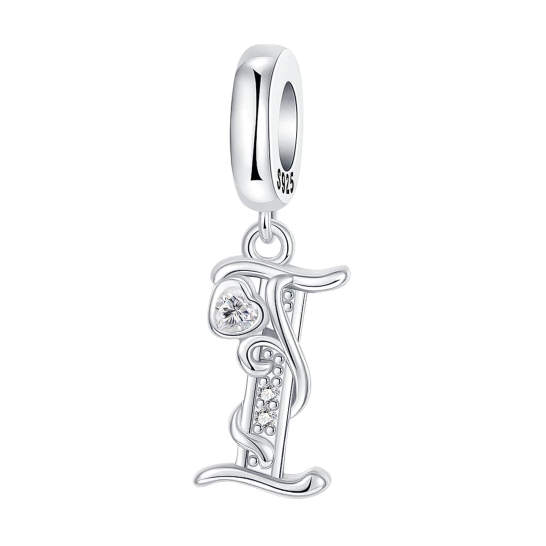 925 Sterling Silver  A-Z 26 English Letters Retro Fashion Pendant Fit Original Bracelet Charm Beads Necklace Diy Female Jewelry
