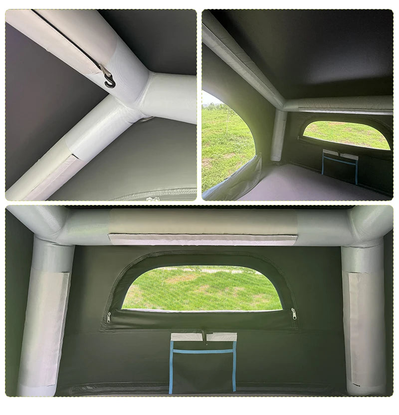 Inflatable Rooftop Tent Car Roof Tent Glamping Outdoor Tents Versatile Shell Wing Large Internal Lightweight Waterproof Rooftop