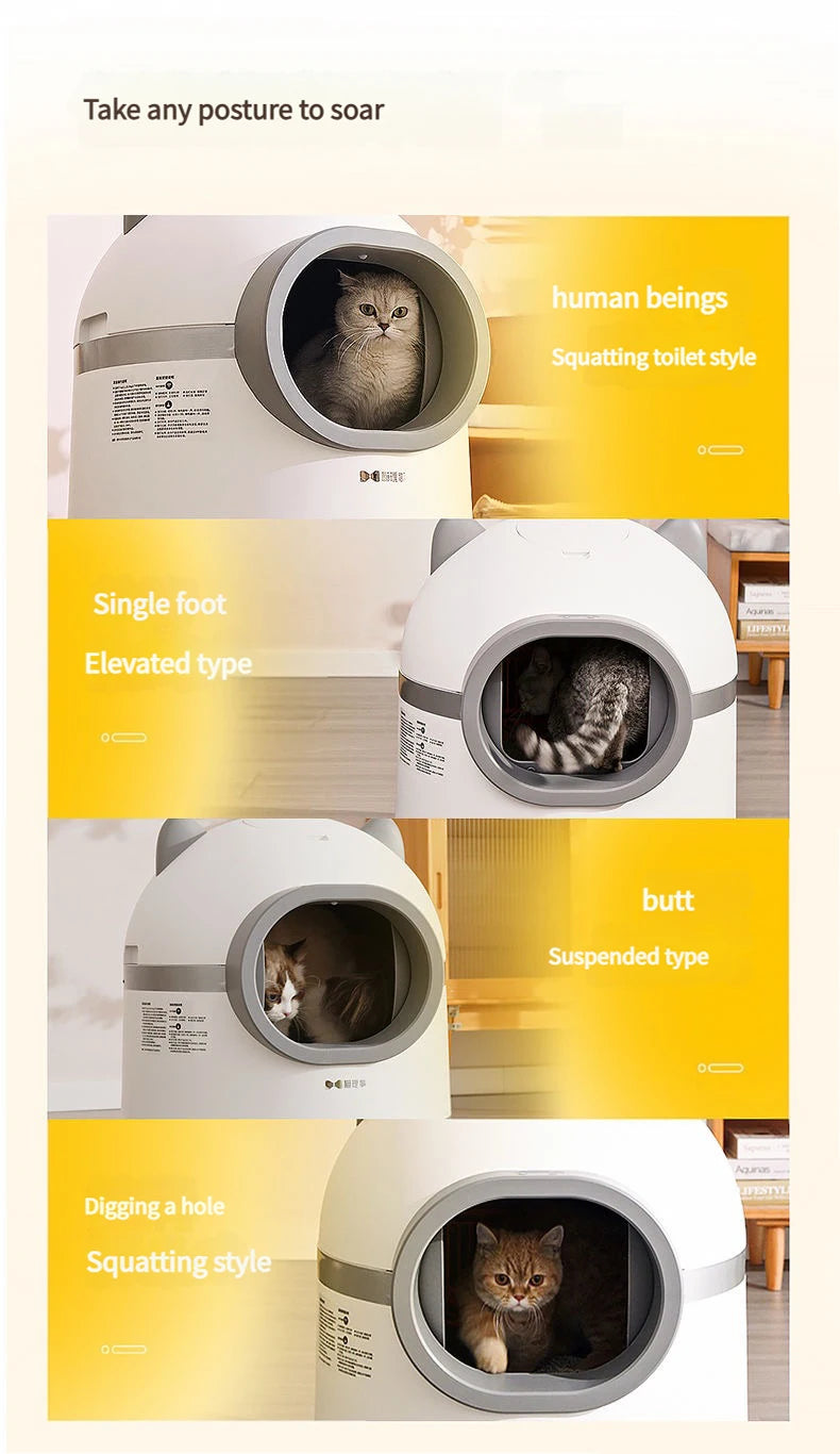 Wholesale Cheap App Self-Cleaning Smart Pet Cat Litter Box Auto Smart Cat Toilet Self Cleaning Cat Litter Box Automatic