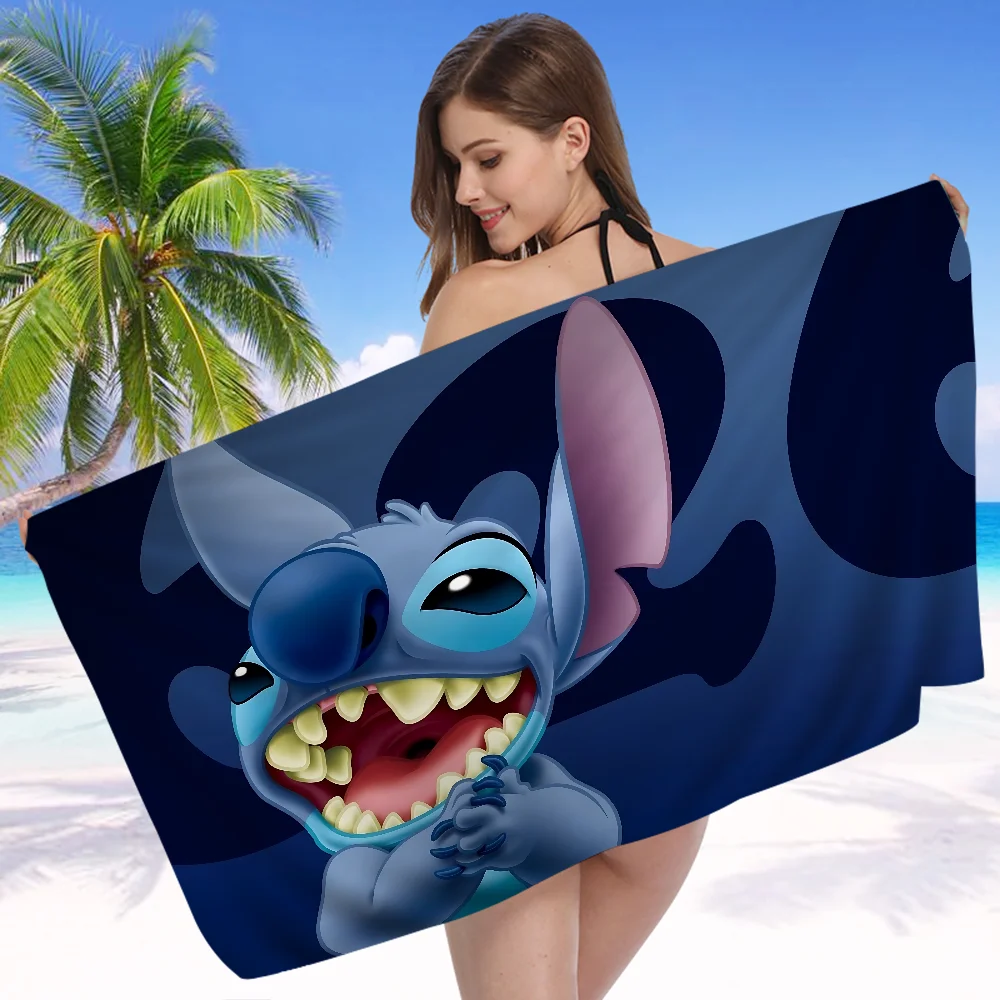 Fashion S-StitchS-S Bath Towel Microfiber Soft Water Absorbing Breathable For Girl Kids Decorative Cartoon Beach Towel