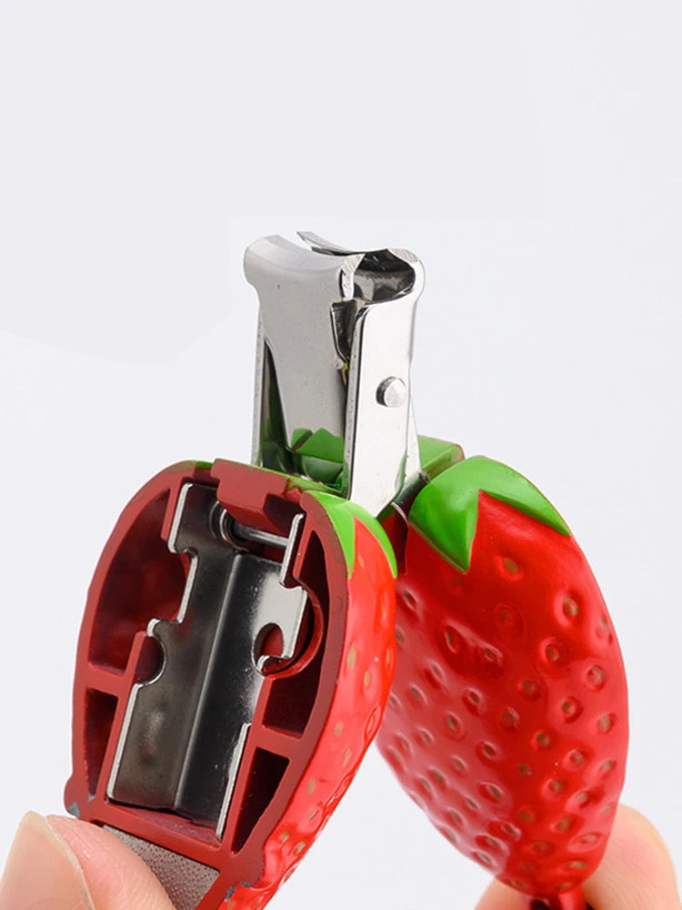 Nail Clippers Fruits Strawberries Nail Clippers Folding Nail Clippers High End Nail Clippers Portable Manicure Tools Key Fob