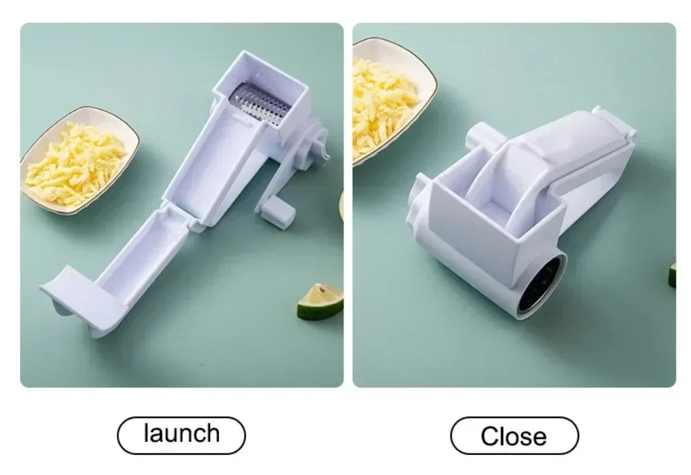 1 and 3 In 1 Kitchen Supplies Plastic Hand cranked rotating cheese planer creative cheese grater Multi functional cheese grater