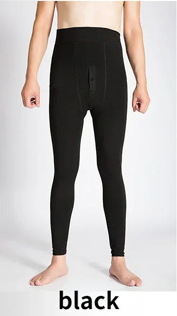 Winter Thermal Underwear Men's Long Johns Warm Thick Velvet Thermo Bottoms Man High Waist Leggings Underpants Pantalon Termico