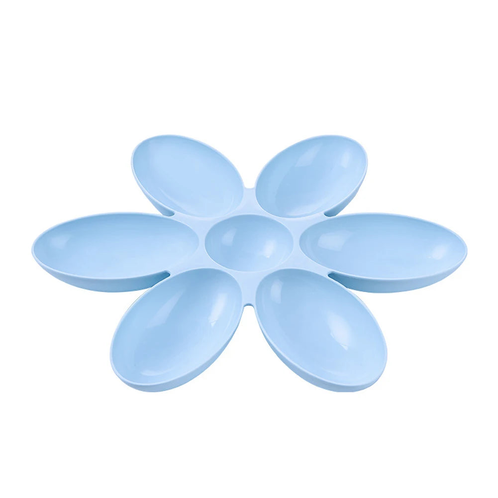 1 Pc Pet Dinner Plate 6-in-1 Pet Food Dog Bowl Anti-suffocation Flower-shaped Kitten Feeding Bowl Cat And Dog Automatic Feeder