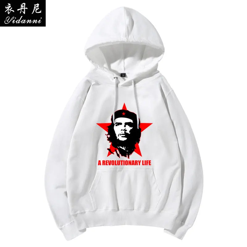 Cuban Red Revolutionary Hero Che Guevara Hooded Sweatshirt Printed Men's and Women's Casual Pullover Long-sleeved Hoodies Tops