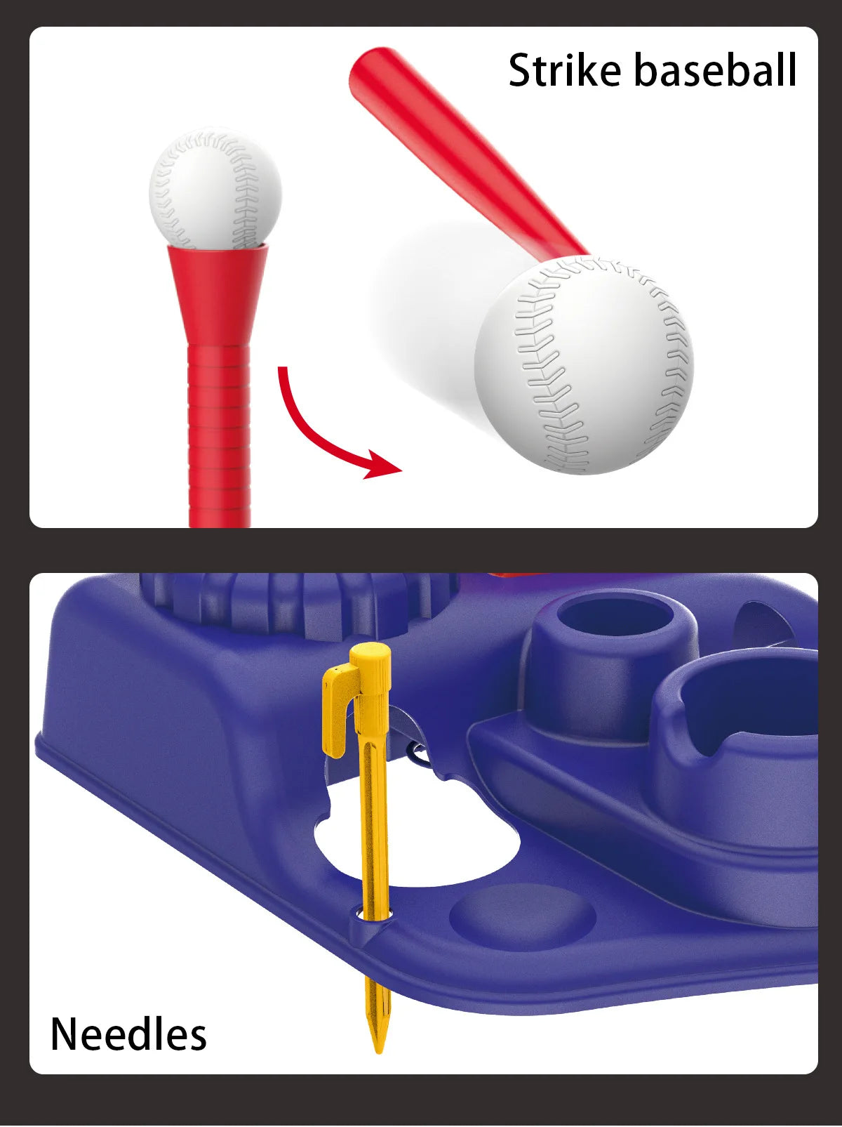 Baseall Set for Kids Indoor Outdoor Sport Toy 3-in-1 Baseball Set with Pitching Machine Adjustable Teeball Batting Toys for Boys