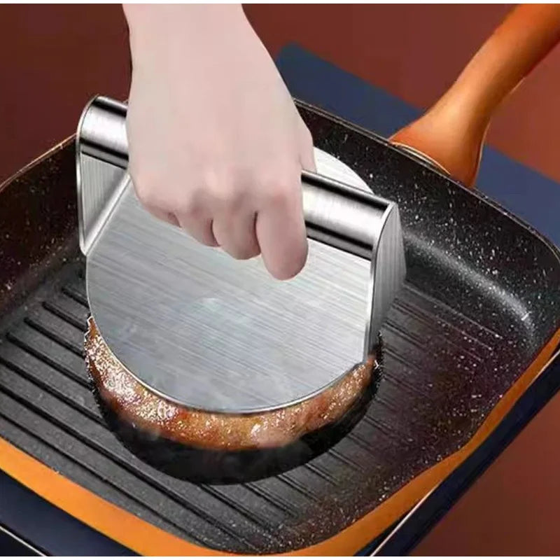 1PCS Stainless Steel Smash Burger Press Meat Compactor Cake Pressing Mold Hamburger Pressing Tool Kitchen Accessories Household