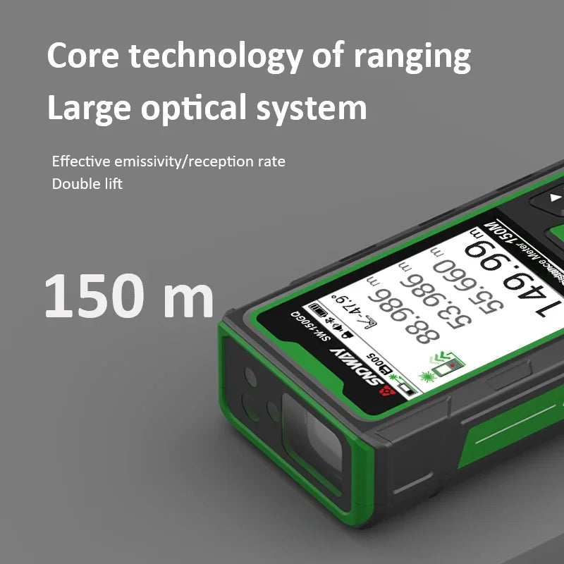Laser Rangefinder Green Laser Distance Meter 80M/120M/150M Digital Rangefinder Tape Measure Electronic Level Ruler Roulette Tool
