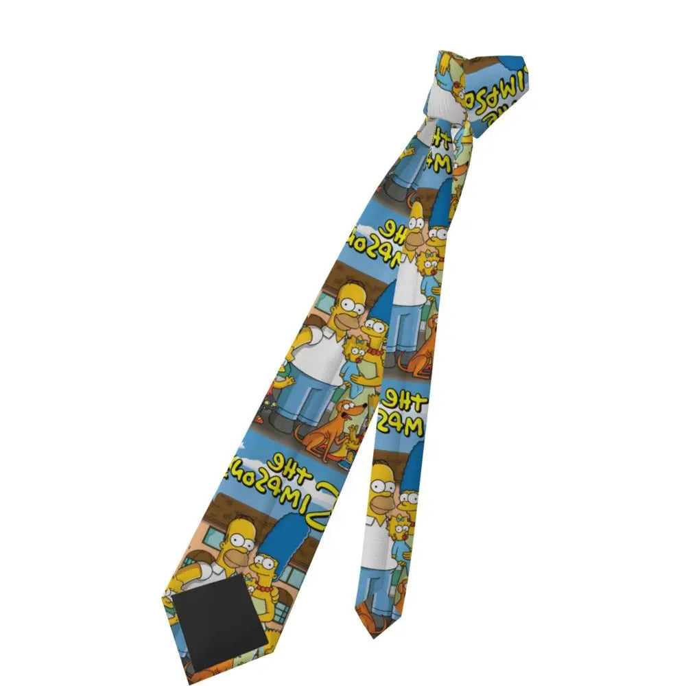 Personalized The S-Simpsones Homer Neck Ties Men Formal Silk Wedding Neckties
