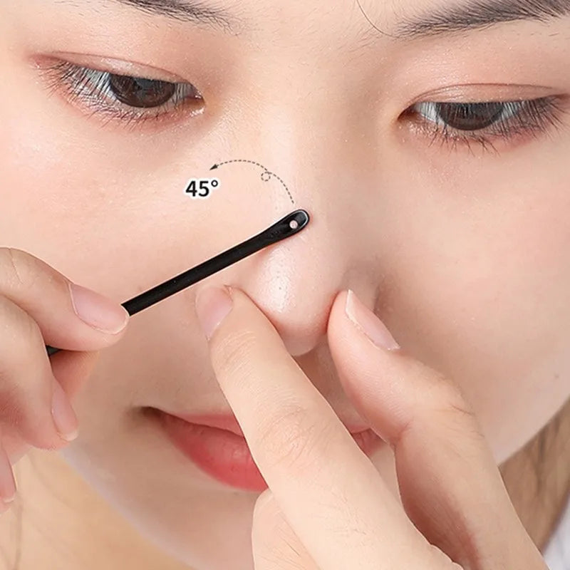 100/50Pcs Blackhead Remover Swabs Disposable Double-Headed Spiral Cotton Swab Individually Packaged Ear Picks Health Beauty Tool