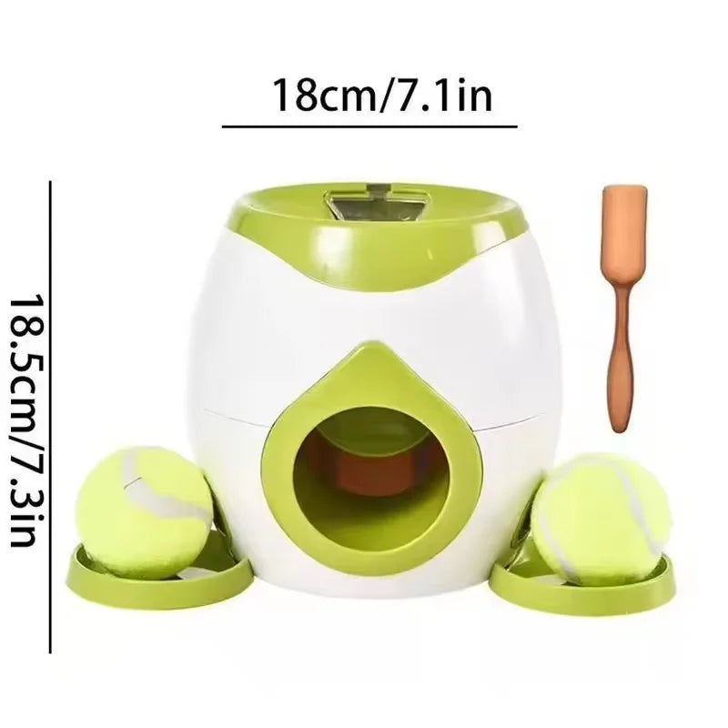 Grey Pet Tennis Dispenser Training Machine Reward Machine Dog Snack Machine Pitching Device Interactive Fun Dog Toy