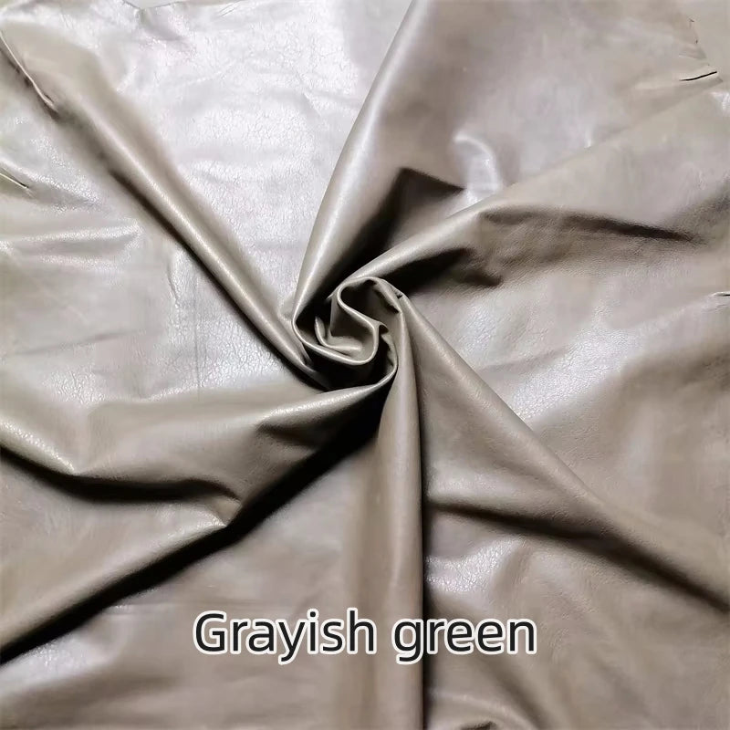 0.5/0.7mm Grey Green Sheepskin. First Layer Leather. Real Leather Fabric. Handmade DIY For Clothes. Whole Sheepskin