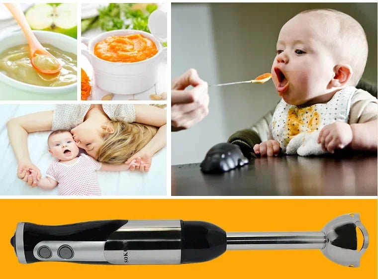 Houselin Immersion Blender Handheld Hand Blender 700W, Blender with Chopper for Baby Food and Smoothies