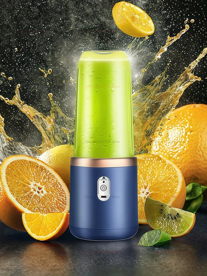 Household Electric Juicer Cup 6 Blades Blender Milkshake Machine USB Portable Blender Mixing Milkshake Mini Fresh Juice Blender