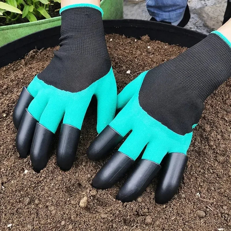 With Claws Gardening Gloves Stab Resistant Waterproof Wear-resistant Grass Pulling Soil Digging Security Protection Garden Glove