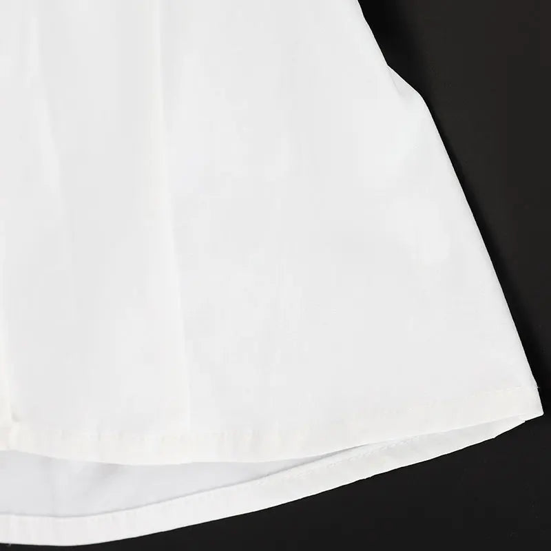 Summer Women Blouses T-shirt Streetwear New Fashion Button Turn-down Collar Casual Slim Tees Top Elegant Lady Versatile Clothing