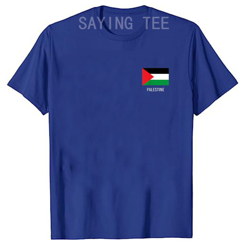 Palestine Flag Shirt | Palestinian T-Shirt Palestine Flag Print Graphic Outfits Palestine Lover Saying Tee Short Sleeve Blouses