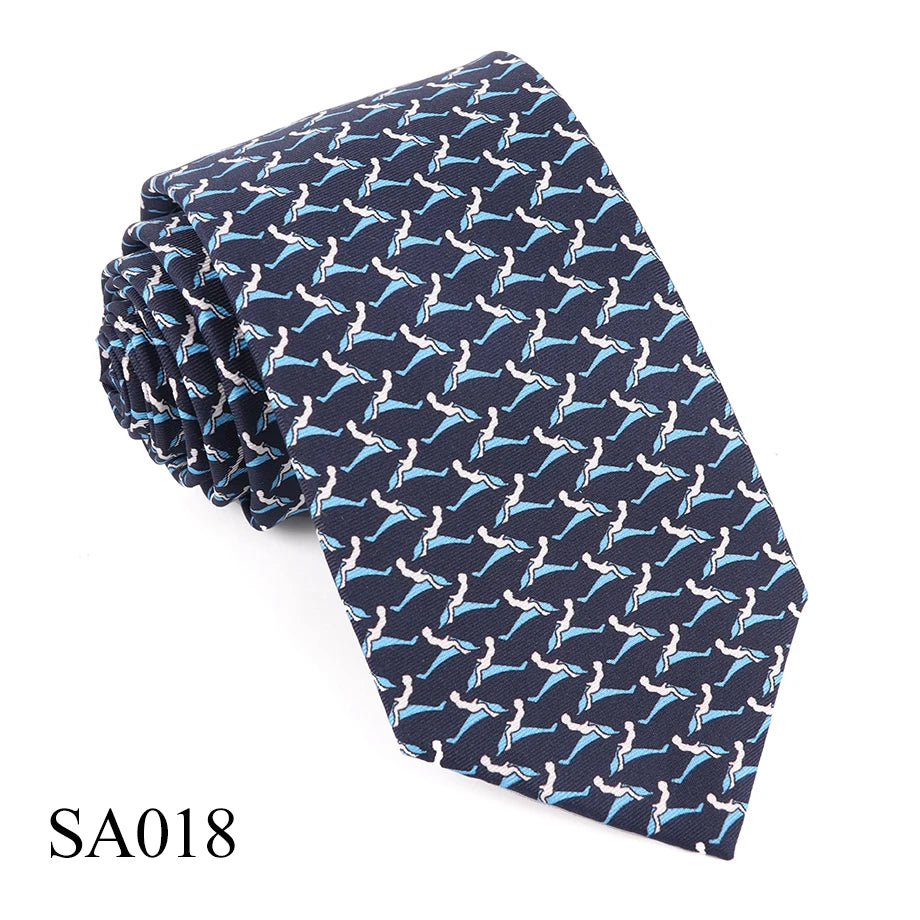 Tailor Smith 100% Silk Ties For Men Fashion Necktie With Bee butterfly sailboat  Animal Pattern Tie Father's Day Birthday Holida