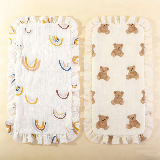 2 baby burp blankets, soft cotton, drool bibs, suitable for newborns, unisex, baby feeding supplie