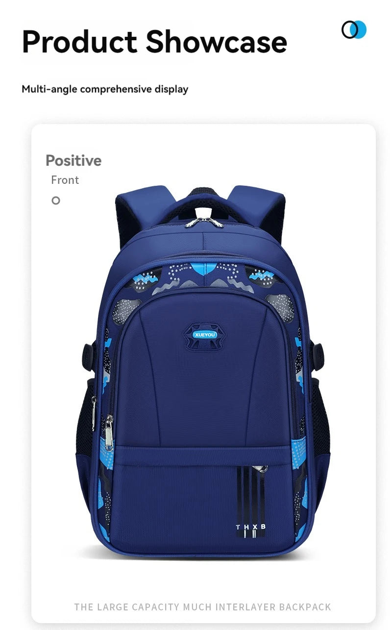 New Elementary School Students Schoolbag Boys 1-3-6 Grades 6-12 Years Old Lightweight Leisure CHILDREN'S Shoulder Bag Large Capa