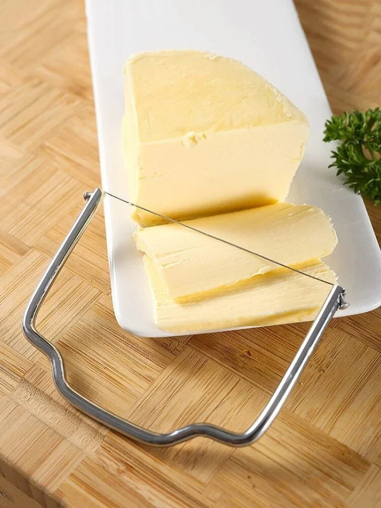 Cheese Butter Wire Slicer Stainless Steel Handheld Butter Cutter Butter Cutting Wire Cheese Cutting Wire Cutter Kitchen Supplies