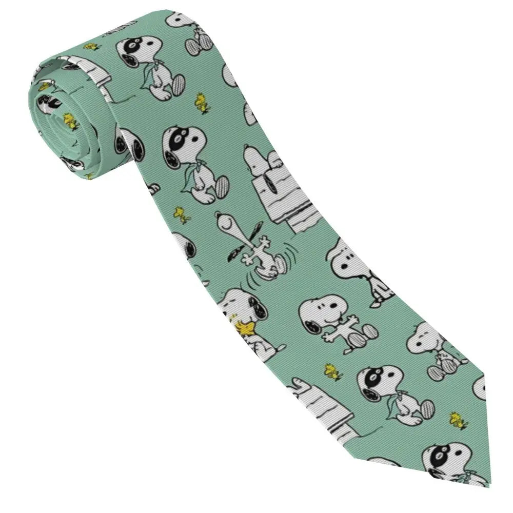 Personalized Fashion S-Snoopys Neckties Men Silk Cartoon Office Neck Tie