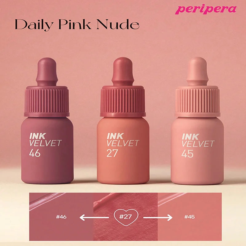 K-beauty Ink Velvet Lipstick high-pigment and long-wearing, weightless, gluten-free, paraben-free, velvet-matte, long-lasting