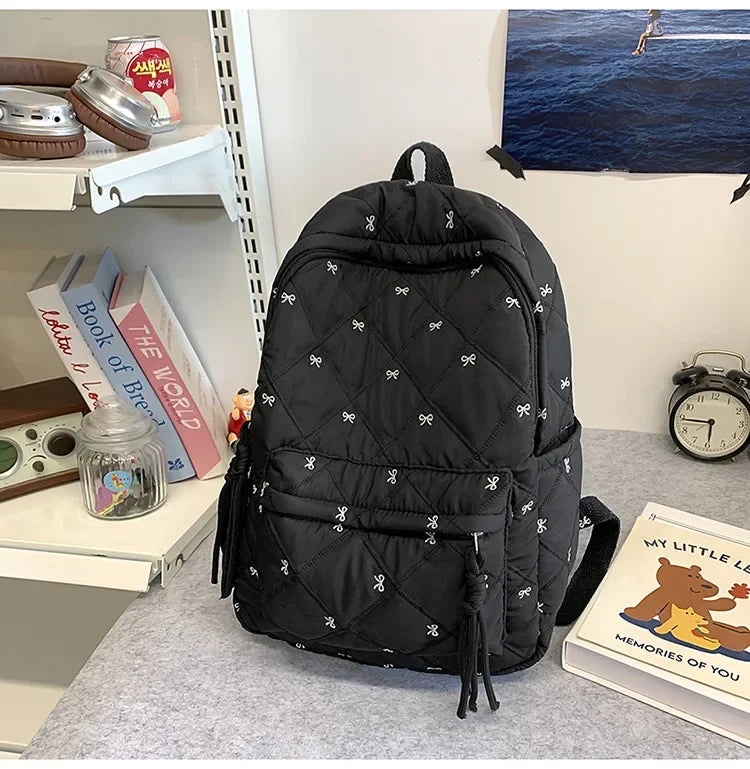 New Large Capacity Children's School Backpack Lightweight Bow Students Schoolbag School Bags Boys Girls Tutoring Bag Laptop Bag