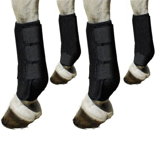 4pcs/set Colorful Horse Sport Boots Set 3 Size Durable Horse Leg Wraps Comfortable Easy To Wear Front Hind Legs Guard