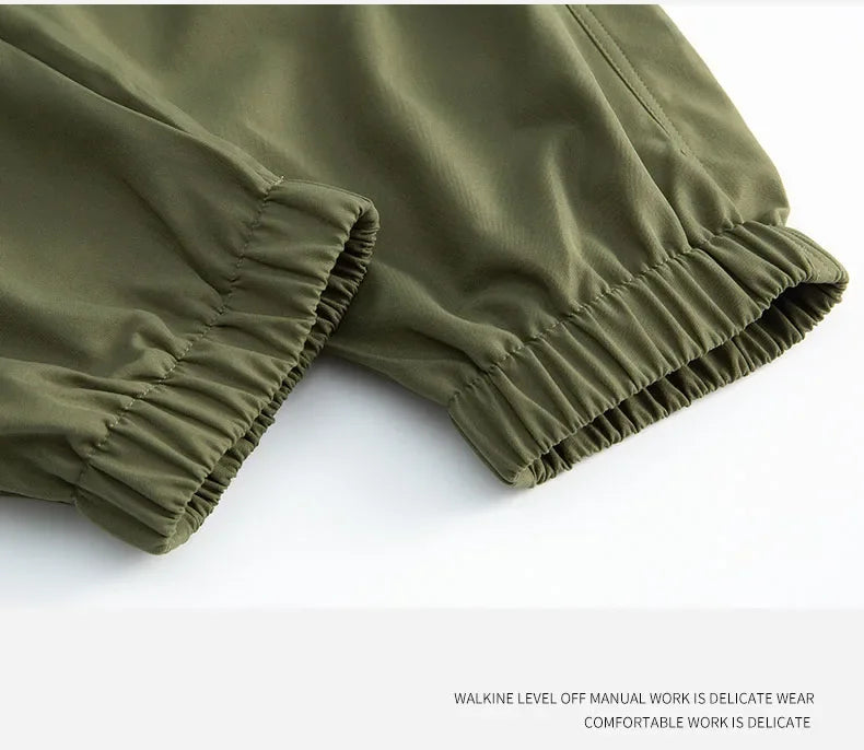 Men's outfit pants are versatile, trendy, loose, straight-leg outdoor work pants and trendy brand tight-fitting windbreakers