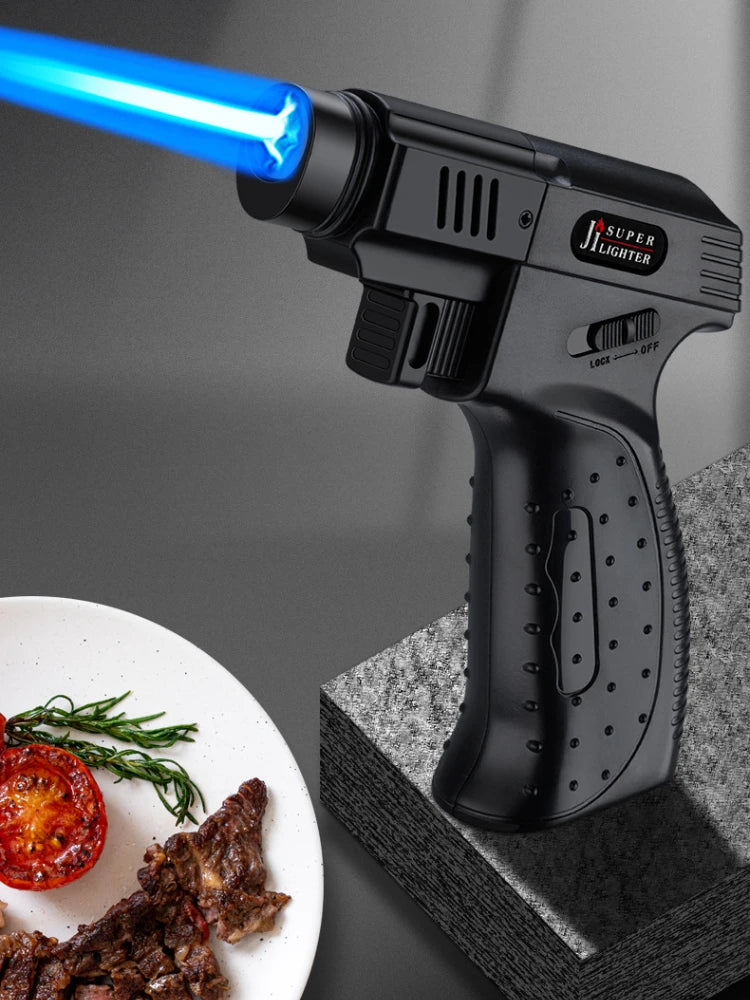 Large Capacity Airbrush Gas Lighter Windproof BBQ Kitchen Cooking Jet Torch Turbo Lighter Jewelry Metal Welding Gift Lighter