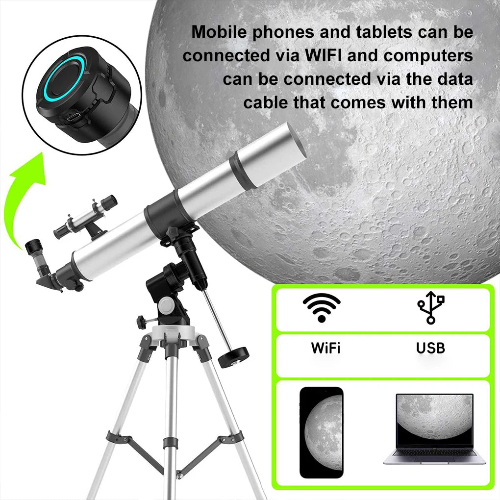Upgraded 4K HD WIFI Electronic Eyepiece Astronomical Telescope Camera 5 Million Pixel Full-Color Bird-Watching Telescope