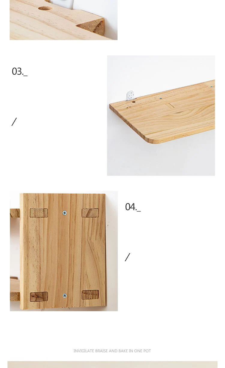 Floating Shelves for Wall Decor,Soild Wood Wall Mounted Shelf for Bathroom,Bedroom,Living Room Kitchen Storage&Decoration