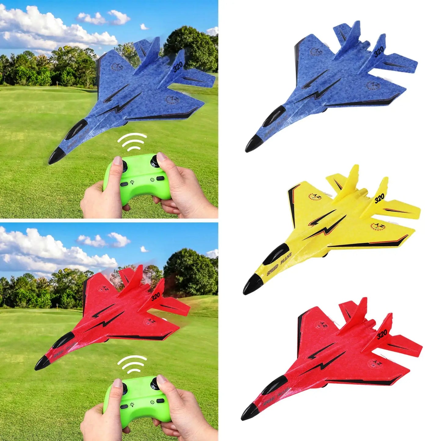 RC Plane RC Glider ,Ready to Fly with Light, Easy to Fly, Foam RC Airplane
