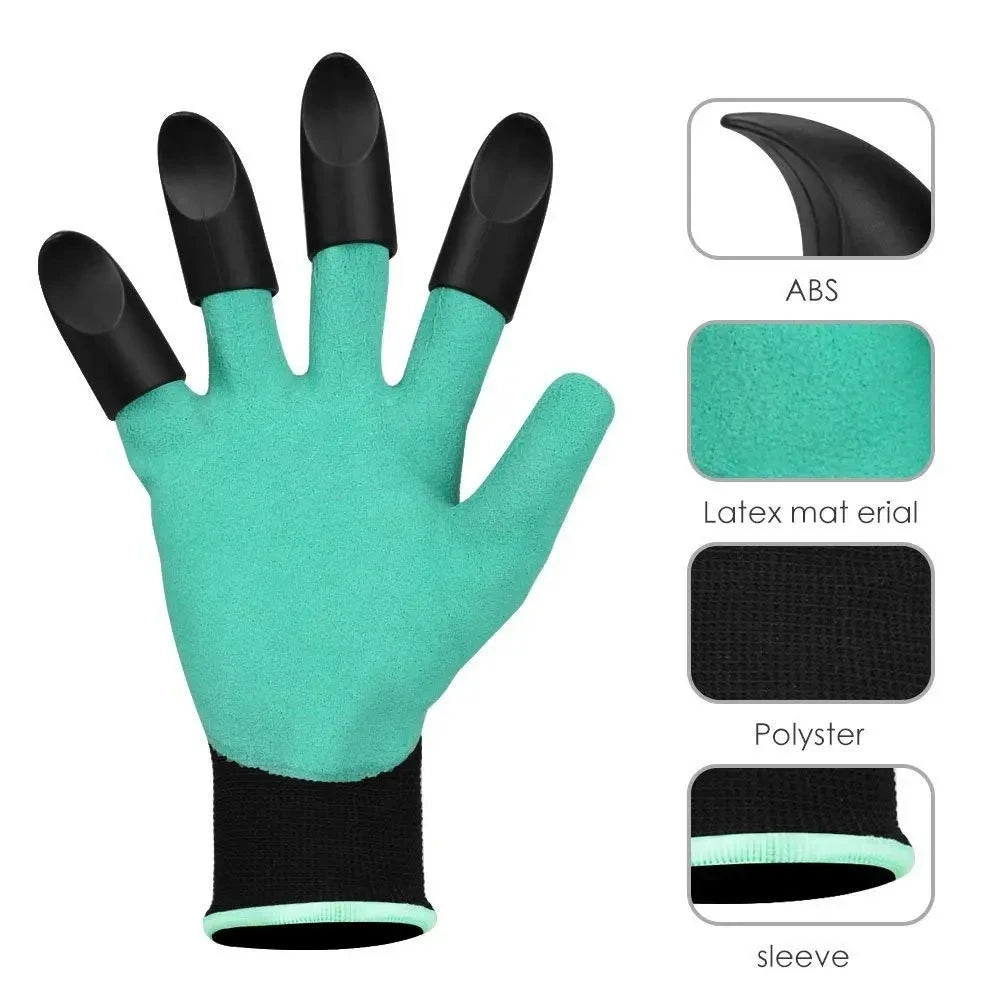 Gardening Gloves With Claws Breathable Waterproof Working Digging Planting Sting-Resistant Non-slip Protective Latex Gloves
