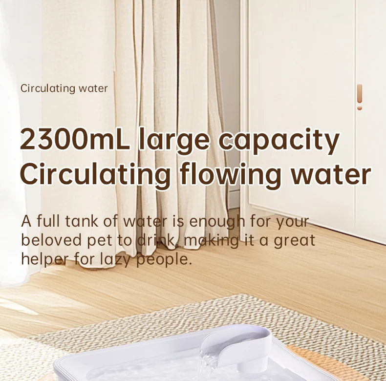 Pet water dispenser, intelligent water feeder, circulating fresh water, purified water filtration, cat and dog water dispenser