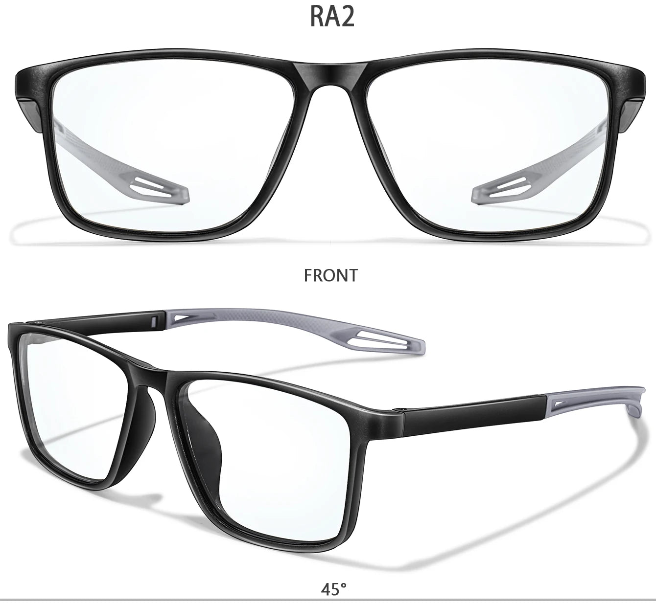 3 Pairs Reading Glasses Photochromic Classic Square Far Sight Presbyopic Glasses Anti Blue Light Blocking Ultralight Eyewear