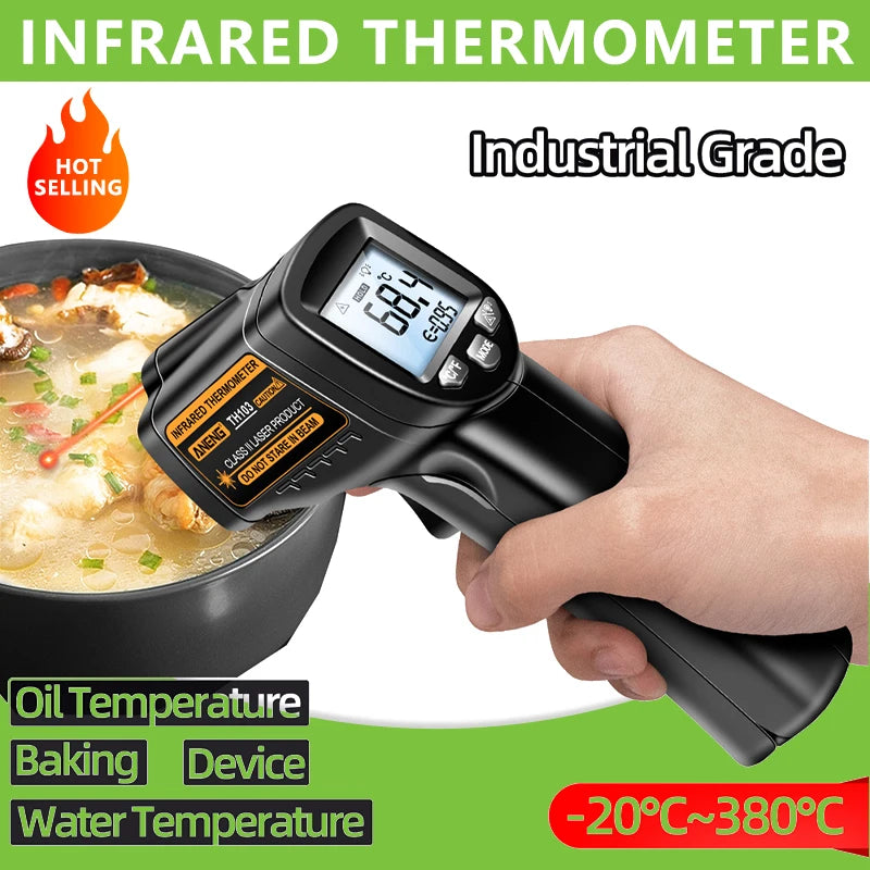Infrared Thermometer Laser Temperature Gun -20℃~380℃  -4℉~716℉ Digital Ir Thermometer Temp Gun Heat Gun For Barbecue Cooking